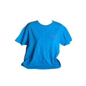 Columbia Graphic T-Shirt Womens Large Blue American Flag Camping Hiking Outdoor